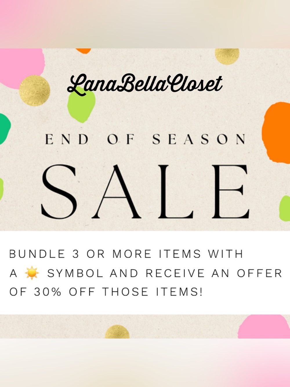 ☀️ SAVE 30% OFF!  ☀️